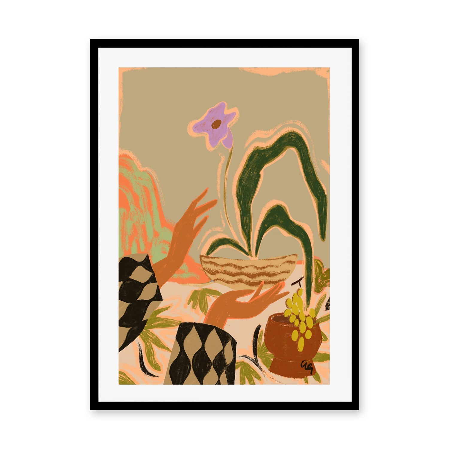 Fleur Mauve , By Arty Guava |Wall Art Print Framed Canvas Poster ...